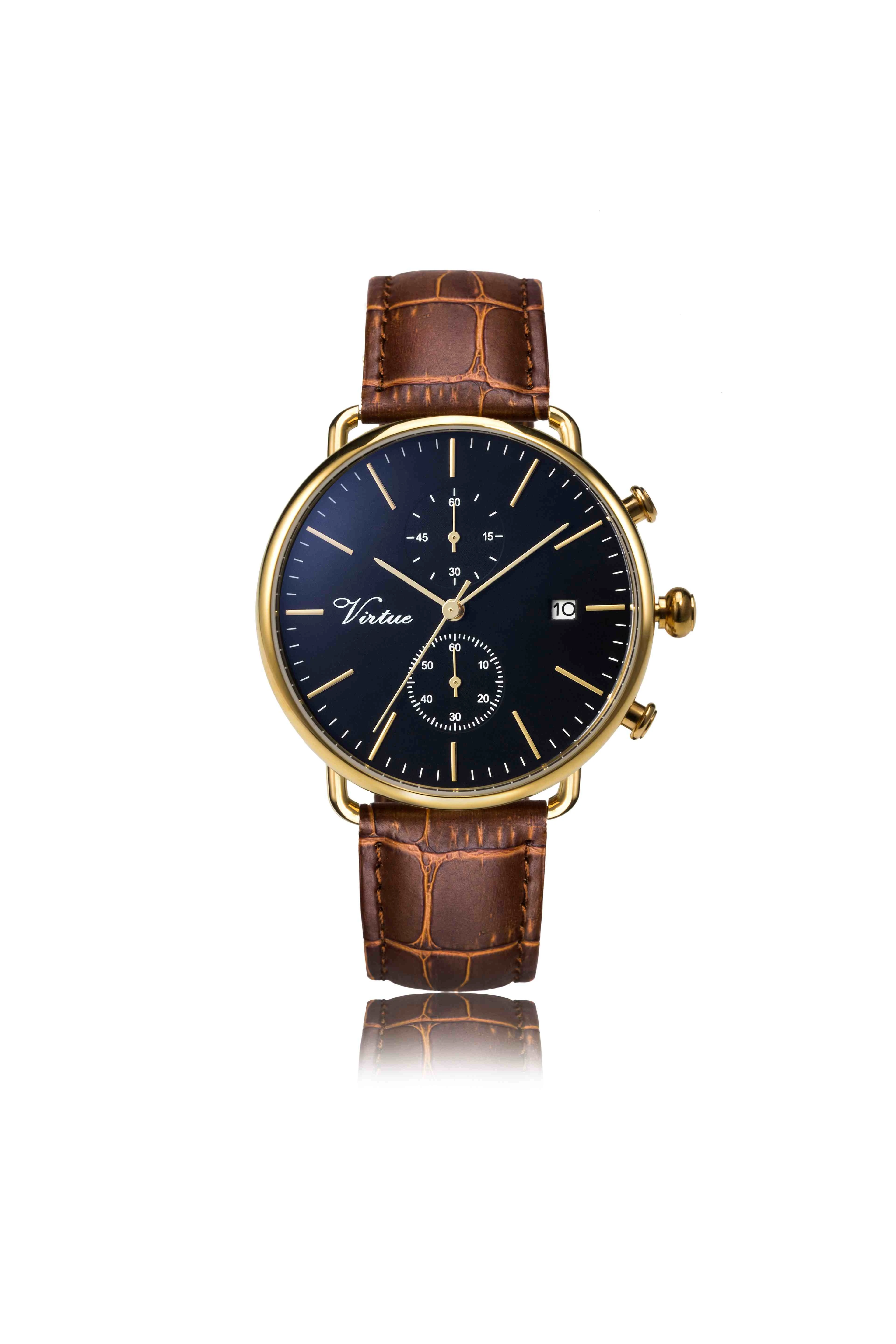 2020 Chronograph Day Date Watches Quartz Custom Logo Waterproof Reloj Luxury Mens Stainless Steel Wrist Watch