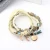 Import 2020 Fashion Vintage Multi-layer 4pcs/set Bead Bracelet Bohemian Elastic Acrylic Beaded Heart Charm Bracelet For Girls from China