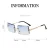 Import 2020 New Arrival Crystal Gradient Feeling Frameless rimless Small Square sunglasses from China