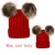 Import 2020 Women Blend Knit Fur Pom Beanie Hat Cap Faux Pompom from China
