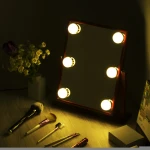 2021 6 LED lighted smart desktop beauty bulb vanity hollywood style makeup lighted mirror with led light