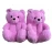 Import 2021 Hot Sale Teddy Bear Puffy  Bear Slipper  Christmas Slippers Fur Indoor Puff Slippers from China