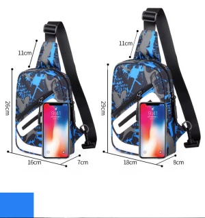 2021 new fashion trend usb oxford cloth multifunctional crossbody bag outdoor leisure shoulder bag
