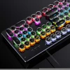 2021 New Punk 104 Keys Gaming Keyboard LED Backlit Colour Usb Game Wired Led Water-Resistant Mechanical RGB Led Backlight