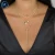 Import 2021 Newest Trendy Star Moon Paper Clip Pin Multi Layered Rhinestone Diamond Necklace Set Jewelry Women from China
