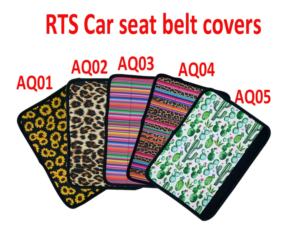 2021 Seat belt covers shoulder pads car seatbelt cover Neoprene Sunflower Car Seat Belt Cover SeatBelt Sleeves