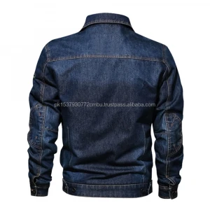 2021 Wholesale Fashion Street Mens Jackets Denim Blue Denim Jeans Wholesale Custom Denim Jacket Men