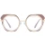 Import 2022 Wholesale New Fashion Custom Logo Women Eyewear TR Optical Frame Round Frame Glasses Prescription Eyeglass Frame from China