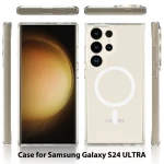2024 New Release Shockproof Transparent Magnetic Clear Back Cover Space phone Case for Samsung Galaxy S24 ultra