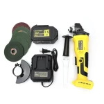 21v One Battery and Charger Durable Lithium Battery Power Tool Set Cordless Angle Grinder