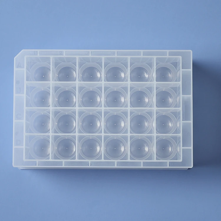 24 well round square top sterilized deep well plate conical U V bottom laboratory disposable lab supplies manufactory wholesale