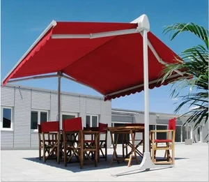 270 degree awning free standing side mount patio awning sunshade with led strip flexible window awning