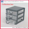 3 drawers plastic foldable storage box