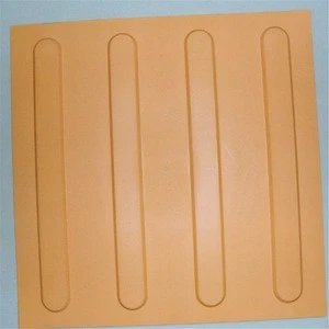300 * 300mm Indicator Anti-slip pvc tactile tile/ Tactile Paving Tile/ tactile rubber floor tiles