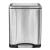 Import 30L Stainless Steel Garbage Waste Bin With Double Inner Bucket Foot Step Open Trash Cant from China