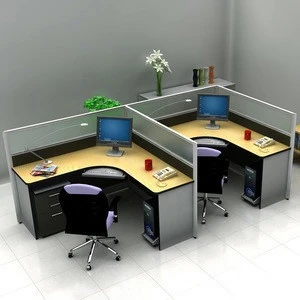 32mm MFC glass office partition workstations