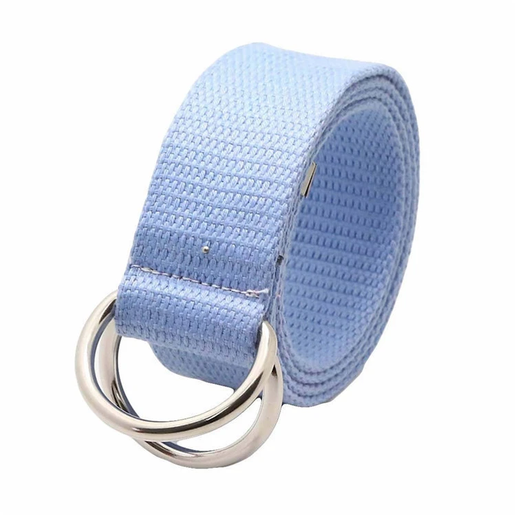 3.8cm Fashion Automatic Buckle Canvas Belt with Metal Tips Men Designer Nylon Fabric Custom Canvas Belt