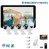 3MP 4CH WiFi Camera Kits with 10.1" LCD Monitor NVR Auto Day/Night Switch P2p Remote Viewing CCTV Factory WiFi Camera Kit