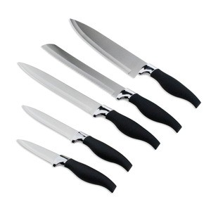3PCS High Quality Ceramic Blade Rust Proof Soft Grip Handle Kitchen Black Cutlery Knife Set With Cover