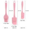 3Pcs Silicone Spatula And Pastry Brush Set Cake Bread Cream Butter Spatula Mixing Batter Scraper With Oil Brush Baking Tool Set