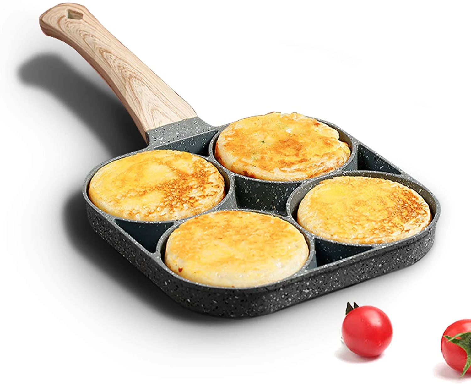 4-cup Medical Stone Non-Stick Frying pan, Fried Egg, Burger and Bacon Omelet Burger Pancake Pan
