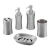 Import 4 Piece Stainless Steel Bathroom Accessories Set Metal Durable Soap Dispenser Pump Toothbrush Holder Tumbler Soap Dish Bath Set from China