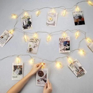 40 LED Photo Peg Led Light Clip String Light For Wedding Hanging Picture Party Decor