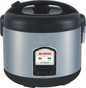 400W Deluxe 1.0L Stainless Steel Rice Cooker With Food Steamer