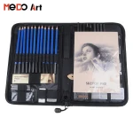 48PCS Professional Sketching Drawing Pencils Kit Carry Bag Art Painting Tool Set
