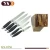 Import 5 pcs TPR handle kitchen knife and wooden knife block set from China
