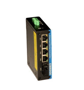 5-Port network hub price PoE Switch with 4 High Power PoE Ports and 1 SC Fiber Port