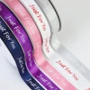 50yards/roll 20mm Valentine wedding logo printing on satin gift ribbon with Just For You