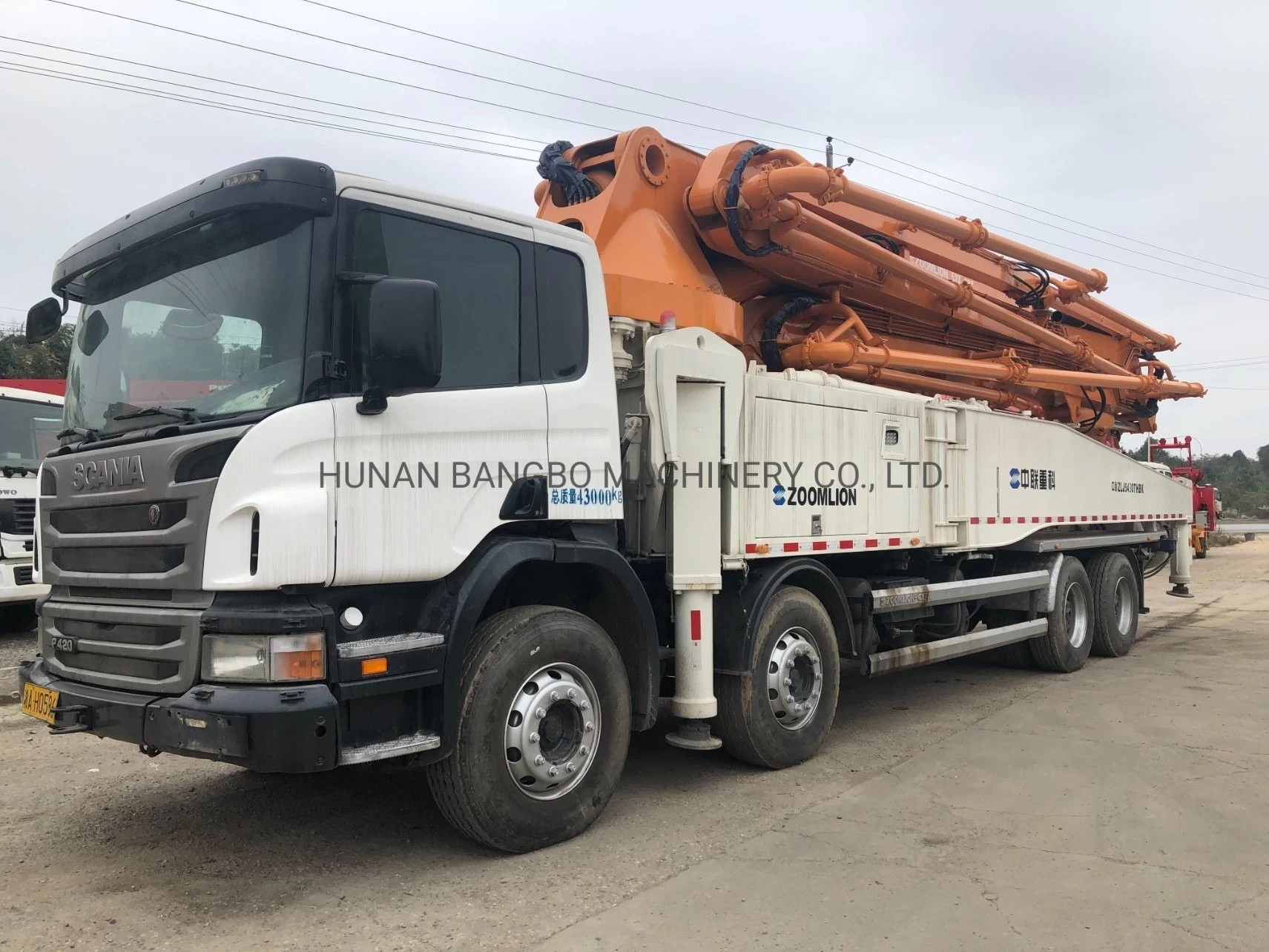 Buy 52 Meter Scania Concrete Boom Pump Truck Used Cement Transportation