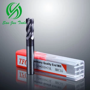 55HRC Hot Sale  4Flute Helix  Variable Sharp End Mill Solid Carbide Milling Cutter