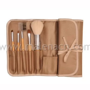 5PCS Travel Cosmetic Makeup Brush with Bamboo Handle