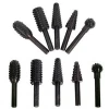 5pcs/set 6MM Carpentry Metal Wolf Tooth Stick Rasp Burr Rotating Files for Electric Grinding Head Grinding Tool