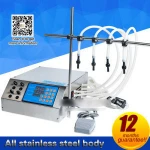 6 heads Liquid perfume fruit essential oil electric digital control pump liquid filling machine 3-4000ml