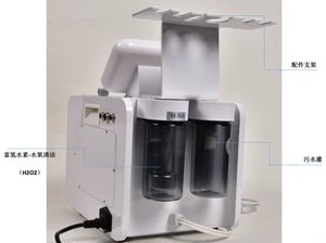 6 in 1 diamond microdermabrasion and oxygen water machine/aqua facial dermabrasion peel machine/diamond micro