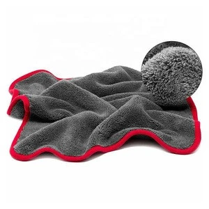 60*90 Cleaning Cloth Double-sided Coral Velvet Portable Towel Thickening Absorbent Car Wash Special Cleaning Towel