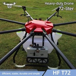 72 Liter Heavy Lifting 16 Nozzle Uav 75kg Large Payload Capacity Agricultural Spraying Drone with Intelligent Fpv Camera