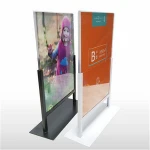 A4 acrylic metal base Baking Oven store display Heel nailing Machines poster stand Scrap Metal Shredders sign holder