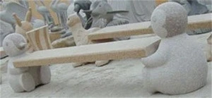 abstract marble stone bench