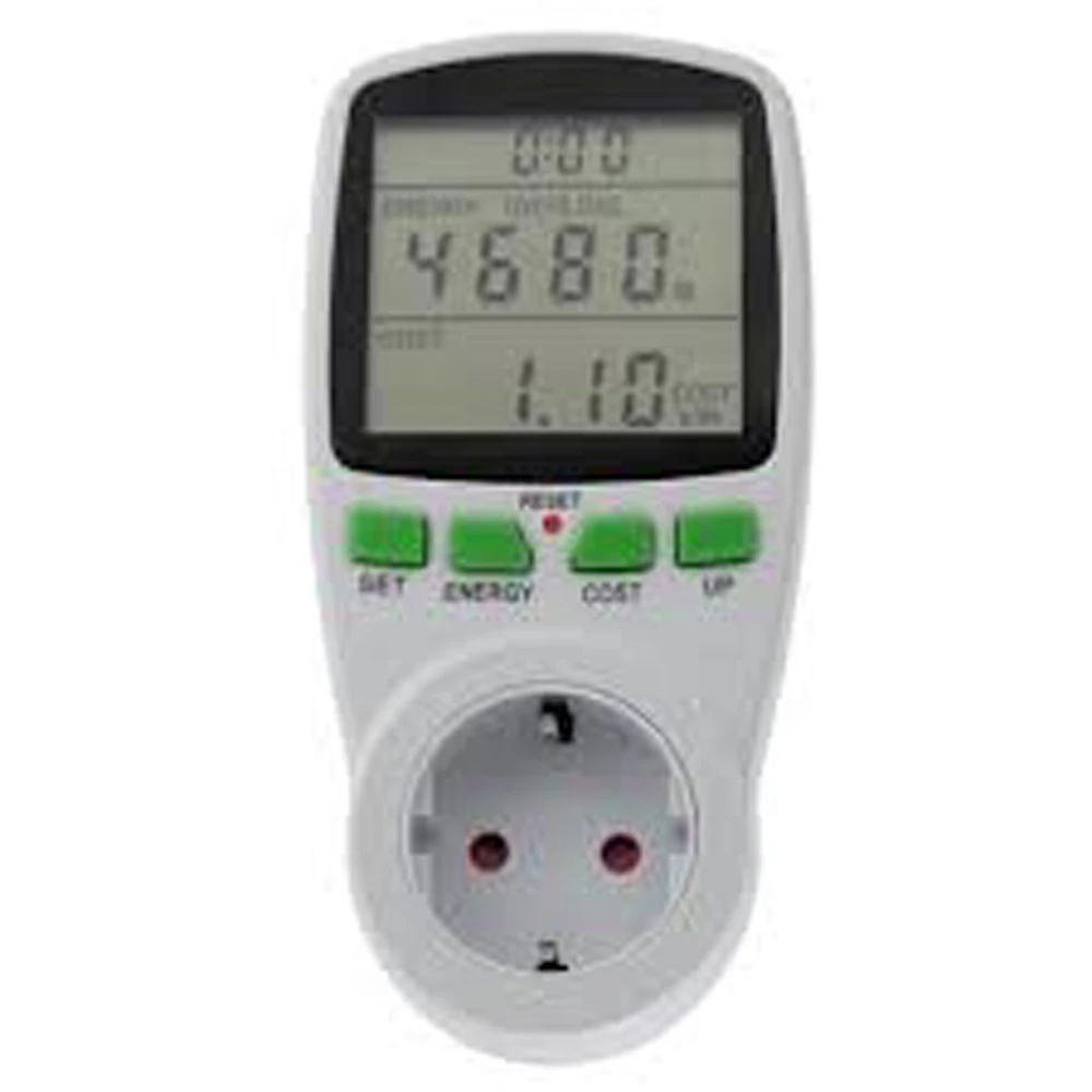 AC power meter digital wattmeter energy eu watt Calculator monitor electricity consumption Measuring socket analyzer