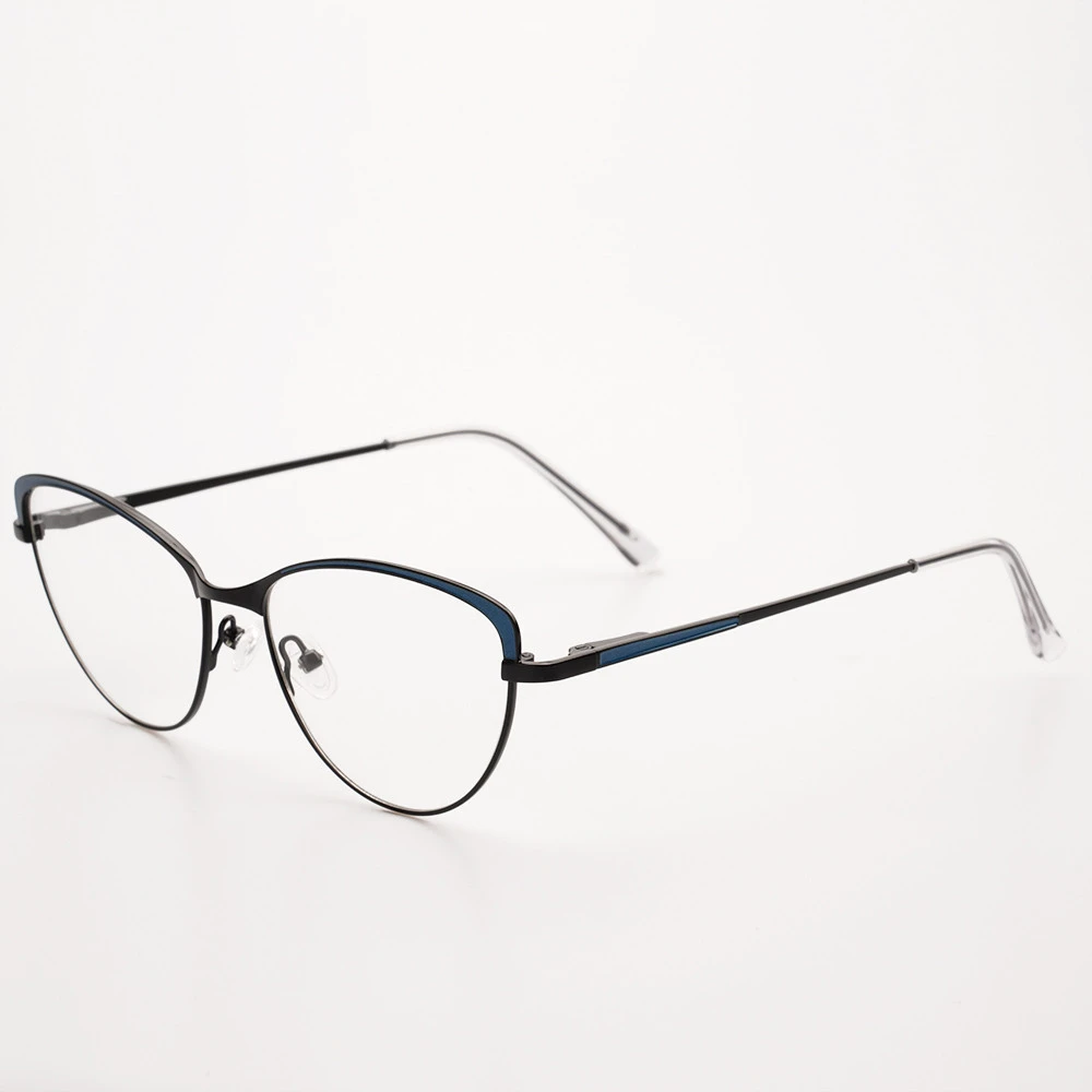 Acetate retro vintage eyeglass frame  metal acetate combination eye glass frame blue light blocking.