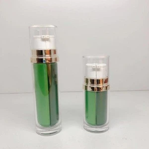 Acrylic Cosmetics Lotion Bottle Dual Chamber Airless Pump Bottle
