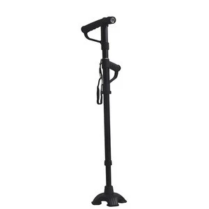adjustable elderly walking cane with led light detachable base old man walking stick