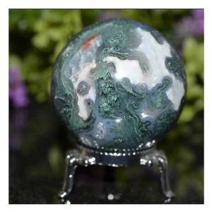Agate Moss Agate Sphere Stone Craft And Jewelry Pendants & Charms By AS Agate Stone