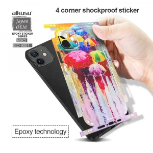 aikusu hot sell super slim 12 pro max mobile phone back sticker skin for iPhone 12 12 Pro sticker wraps