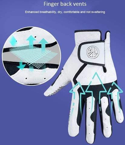 All weather pu leather golf glove 100% genuine cabretta golf gloves