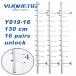 Aluminum Alloy wall sunglasses display stand shelves rack rod eye glasses display standing shelf racks bar